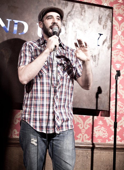 Chris Iacono performing stand-up in New York